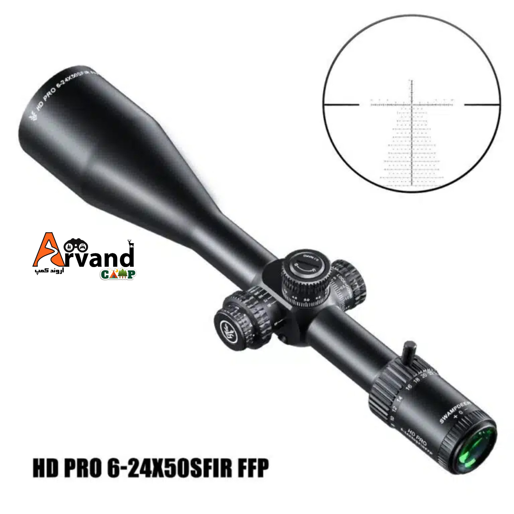 ALT اصلی تصویر: دوربین Swamp Deer HD PRO 6-24×50 FFP ALT جایگزین: دوربین نشانه روی سوامپ دیر 6-24×50 FFP حرفه‌ای